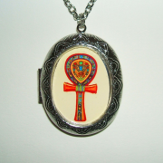 Egyptian ANKH Necklace LOCKET Pendant Sign Symbol Of Life Illustration
